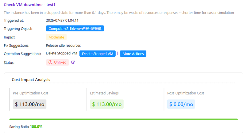 Automatically detect scenarios that can be optimized and optimize with one click